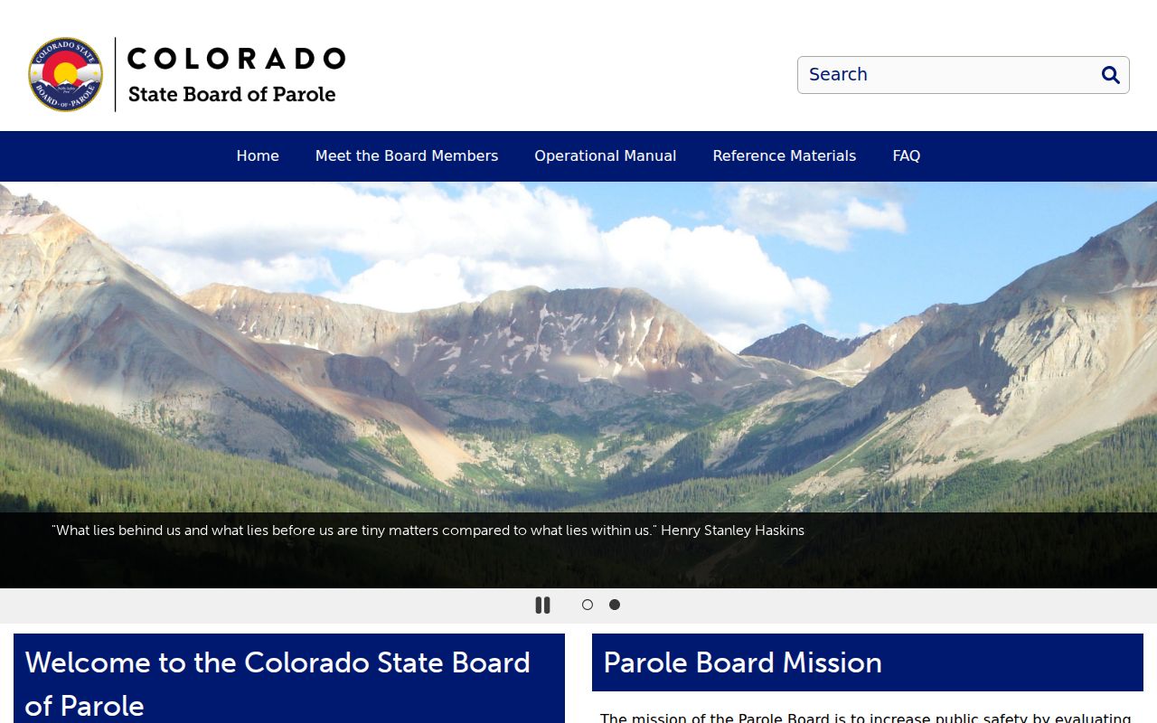 Colorado State Board of Parole official page